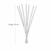 Maßskizze von Rattanstäben für Diffusor mit 25 cm Länge