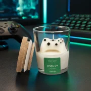 Level Up Duftkerze für Gamer mit Controller aus Wachs