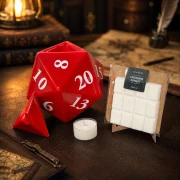 D20 Würfel Duftlampe für Wax Melts mit Snapbar und Teelicht – Pen & Paper Geschenk
