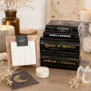 Magic Library Bücher Duftlampe mit schwarzem Zauberbuch-Design und Wax Melts