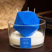 D20 Duftkerze Nat 20 für Pen and Paper Fans