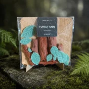 Forest Rain Wax Melts mit Waldduft in Ast- und Blattform