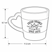 Pumpkin Spice Latte Tasse Maße 9,7 × 11,5 cm