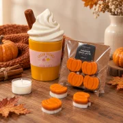 Pumpkin Spice Latte Duftlampe mit herbstlichen Wax Melts und Teelicht
