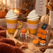 Pumpkin Spice Boo Basket Herbst Geschenkset mit Kerze, Tasse, Duftlampe und Wax Melts