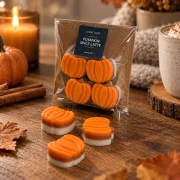 Pumpkin Spice Latte Kürbis Wax Melts in Orange, Braun und Creme